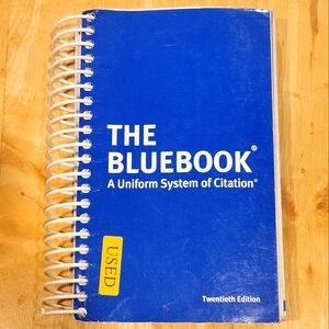 THE BLUEBOOK A Uniform System of Citation Twentieth Edition
